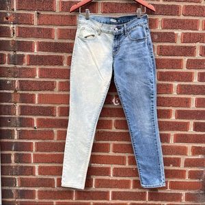 Old Navy Two-Tone Skinny Jeans - Blue and Cream